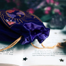 Load image into Gallery viewer, &#39;Magic Tarot&#39; Purple Deck Pouch - The Quirky Cup Collective
