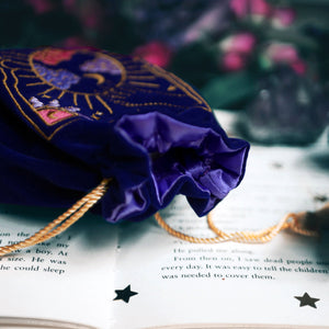 'Magic Tarot' Purple Deck Pouch - The Quirky Cup Collective