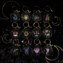 Load image into Gallery viewer, Amethystrology Zodiac Keyrings - Moonstruck Crystals
