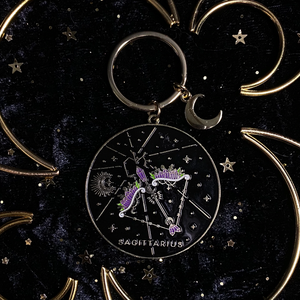 Amethystrology Zodiac Keyrings - Moonstruck Crystals