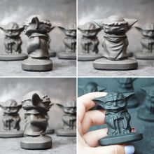 Load image into Gallery viewer, Handcarved Obsidian Wise Yoda
