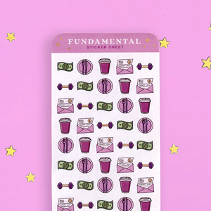 Fundamental Planner Sticker Sheet - The Quirky Cup Collective