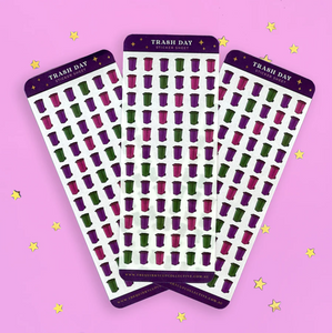 Trash Day Planner Sticker Sheet - The Quirky Cup Collective