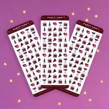 Load image into Gallery viewer, Party Time Planner Sticker Sheet - The Quirky Cup Collective
