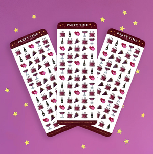 Party Time Planner Sticker Sheet - The Quirky Cup Collective