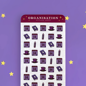 Organisation Planner Sticker Sheet - The Quirky Cup Collective
