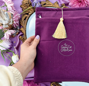 Purple 'Once Upon a Time' Book & Ipad Sleeve (2 Pocket)- The Quirky Cup Collective