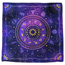 Load image into Gallery viewer, Discontinued: Zodiac Tarot Altar Cloth/Scarf - The Quirky Cup Collective
