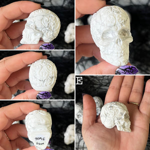 AKindHalloween: Deco-Carved Howlite Skull
